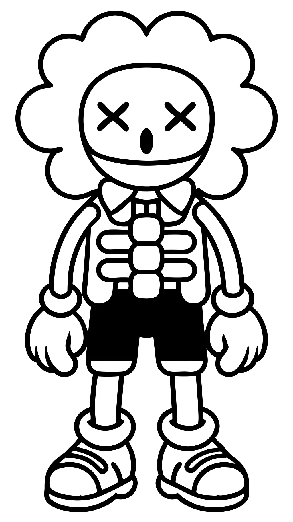 kaws coloring page